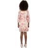 image:imageSpeechless Girls 34 Puff Sleeve Floral Ruched Ruffle Hem Knee Length DressIvoryCoral
