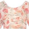 image:imageSpeechless Girls 34 Puff Sleeve Floral Ruched Ruffle Hem Knee Length DressIvoryCoral