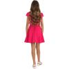 image:imageSpeechless Girls Cap Sleeve Techno Scuba 3D Flower Applique Party DressFuchsia