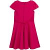 image:imageSpeechless Girls Cap Sleeve Techno Scuba 3D Flower Applique Party DressFuchsia