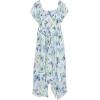 image:imageSpeechless Girls Chiffon Flutter Sleeve Hanky Hem Midi DressIvoryBlue