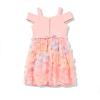 image:imageSpeechless Girls Cold Shoulder Midi 3D Butterfly Party DressPeachBlue