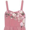 image:imageSpeechless Girls Floral Appliqu Romper With Chiffon Walkthrough Maxi Skirt OverlayMauve