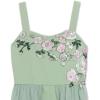 image:imageSpeechless Girls Floral Appliqu Romper With Chiffon Walkthrough Maxi Skirt OverlaySage