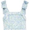image:imageSpeechless Girls Floral TieShoulder Dress with Tiered Flounce HemIvoryBlue Floral