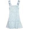 image:imageSpeechless Girls Floral TieShoulder Dress with Tiered Flounce HemIvoryBlue Floral