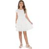 image:imageSpeechless Girls Flutter Sleeve Tiered Knee Length Party DressOffwhite