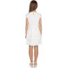 image:imageSpeechless Girls Flutter Sleeve Tiered Knee Length Party DressOffwhite