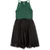 image:imageSpeechless Girls Halter Neck Fit and Flare Party DressHunter GreenBlack
