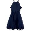 image:imageSpeechless Girls Halter Neck Fit and Flare Party DressNavy
