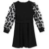 image:imageSpeechless Girls Long 3D Mesh Sleeve Scuba Crepe Party DressBlack