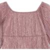 image:imageSpeechless Girls Long Sheer Sleeve Square Neck Tiered Pleated Midi DressRoseSilver