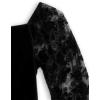 image:imageSpeechless Girls Long Sleeve Flocked Tulle and Velvet Party DressBlack