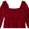 image:imageSpeechless Girls Long Sleeve Satin Babydoll Party DressRed