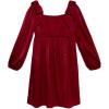 image:imageSpeechless Girls Long Sleeve Satin Babydoll Party DressRed