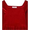 image:imageSpeechless Girls Long Sleeve Smocked Bodice Velvet DressRed