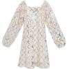 image:imageSpeechless Girls Long Sleeve Square Neck Sequin Pattern Aline Shift DressIvorygold
