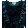 image:imageSpeechless Girls Long Sleeve Stretch Velvet DressTealSparkle