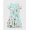 image:imageSpeechless Girls Off The Shoulder Floral Party DressMintPeach