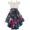 image:imageSpeechless Girls Off The Shoulder High Low Party DressPeachGreen Floral