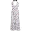 image:imageSpeechless Girls Printed Chiffon Smocked Bodice Maxi Dress with Pearl HeadbandIvoryMulti