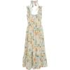 image:imageSpeechless Girls Printed Chiffon Smocked Bodice Maxi Dress with Pearl HeadbandIvoryYellow Floral