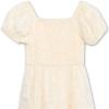 image:imageSpeechless Girls Puff Sleeve Square Neck Smocked Floral Midi DressIvory