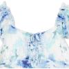 image:imageSpeechless Girls Ruffled Sleeve Laceup Front Party DressIvoryBlue