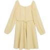 image:imageSpeechless Girls Scuba Crepe Pearl and Rhinestone Sleeve Party DressButter