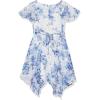 image:imageSpeechless Girls Short Sleeve Asymmetrical Hem Party DressOff WhiteBlue