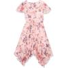 image:imageSpeechless Girls Short Sleeve Asymmetrical Hem Party DressPinkPeach
