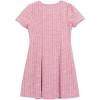 image:imageSpeechless Girls Short Sleeve Boucle Knit Pleated Mini Dress with Rhinestone Accents and HeadbandPinkivory