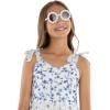 image:imageSpeechless Girls Sleeveless Chiffon Maxi Tiered Dress with SunglassesIvoryBlue