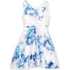 image:imageSpeechless Girls Sleeveless Fit and Flare Mikado DressOff WhiteBlue