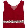 image:imageSpeechless Girls Sleeveless Flowy Party Dress with Illusion NeckRed
