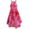 image:imageSpeechless Girls Sleeveless Halter Neck Organza High Low Tea Length Dress with Rhinstone Trim BowRedLilac