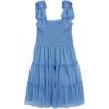 image:imageSpeechless Girls Sleeveless Mesh Dot Tiered Tulle DressBlueSilver