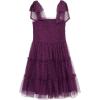 image:imageSpeechless Girls Sleeveless Mesh Dot Tiered Tulle DressPlum