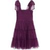 image:imageSpeechless Girls Sleeveless Mesh Dot Tiered Tulle DressPlum