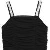 image:imageSpeechless Girls Sleeveless Mesh Pearl Strap Ruched Bodycon DressBlack