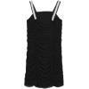 image:imageSpeechless Girls Sleeveless Mesh Pearl Strap Ruched Bodycon DressBlack