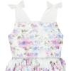 image:imageSpeechless Girls Sleeveless Shadow Stripe Organza Party DressWhiteFloral