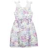 image:imageSpeechless Girls Sleeveless Shadow Stripe Organza Party DressWhiteFloral