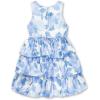 image:imageSpeechless Girls Sleeveless Shimmer Organza Tiered DressIvoryBlue