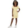 image:imageSpeechless Girls Bubble Sleeve Checked Chiffon DressLight Yellow