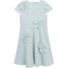 image:imageSpeechless Girls Cap Sleeve Techno Scuba 3D Flower Applique Party DressMint