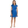 image:imageSpeechless Girls Cap Sleeve Techno Scuba 3D Flower Applique Party DressRoyal Blue