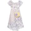 image:imageSpeechless Girls Flutter Sleeve Midi Dress and PurseIvoryLilac