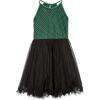 image:imageSpeechless Girls Halter Neck Fit and Flare Party DressHunter GreenBlack