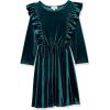 image:imageSpeechless Girls Long Sleeve Stretch Velvet DressTeal